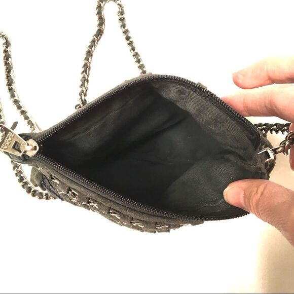 Zara suede & chain strap detail Crossbody purse - Picture 4 of 7